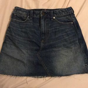High waisted jean skirt